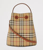 Brown Small Check Monogram Bucket Bag