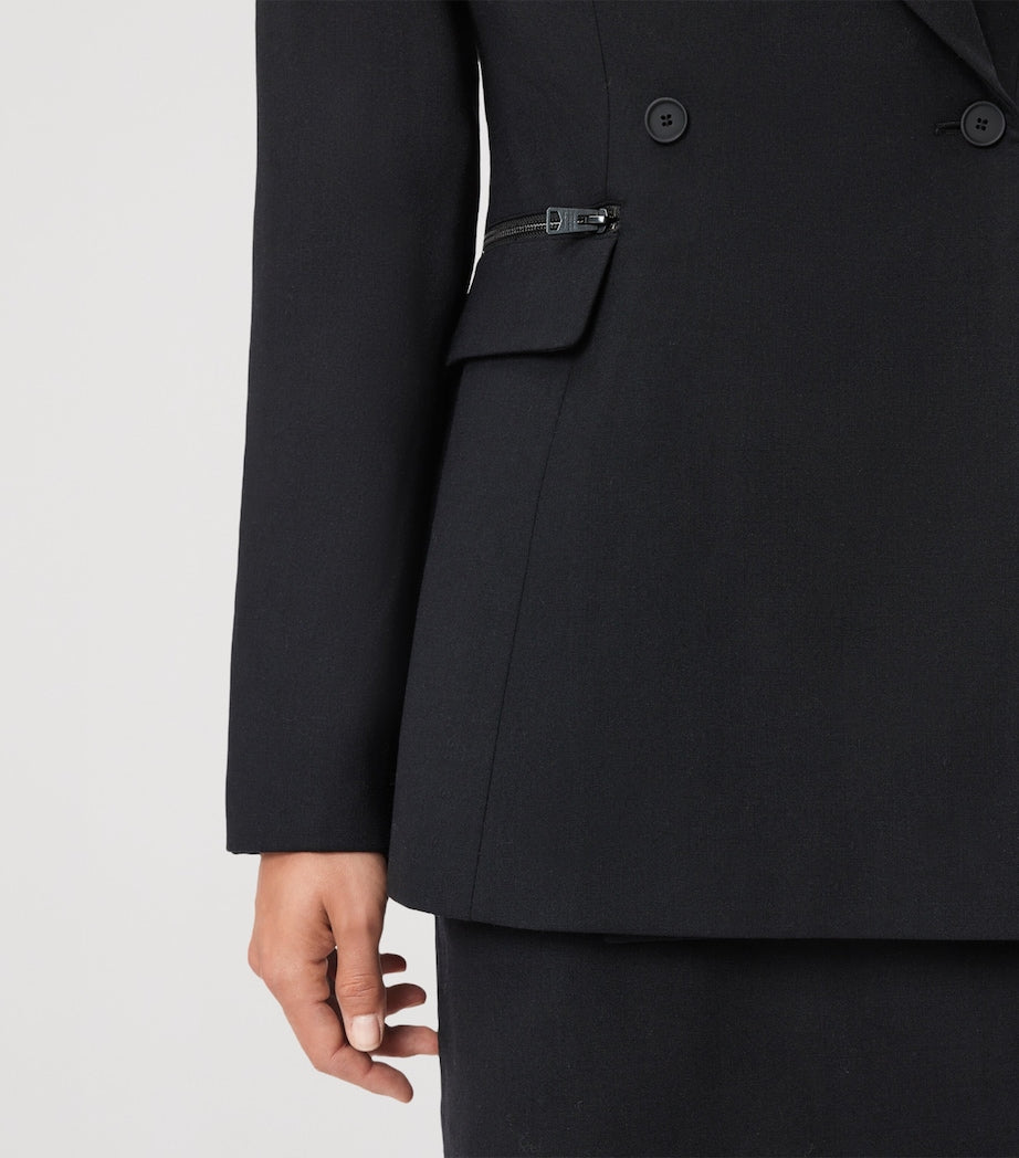 Black Double-Breasted Mimi Blazer