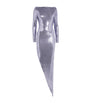 Purple Sequin Asymetric-Drape Gown