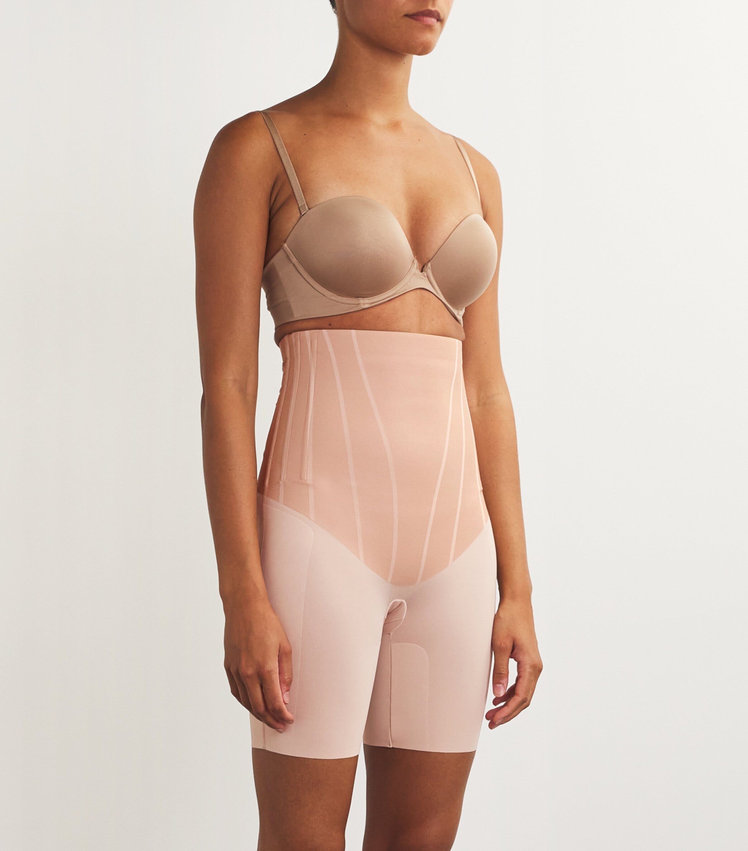 SPANX Beig SPANXsupersculpt TotalContour High-Waisted Mid-Thigh Shorts