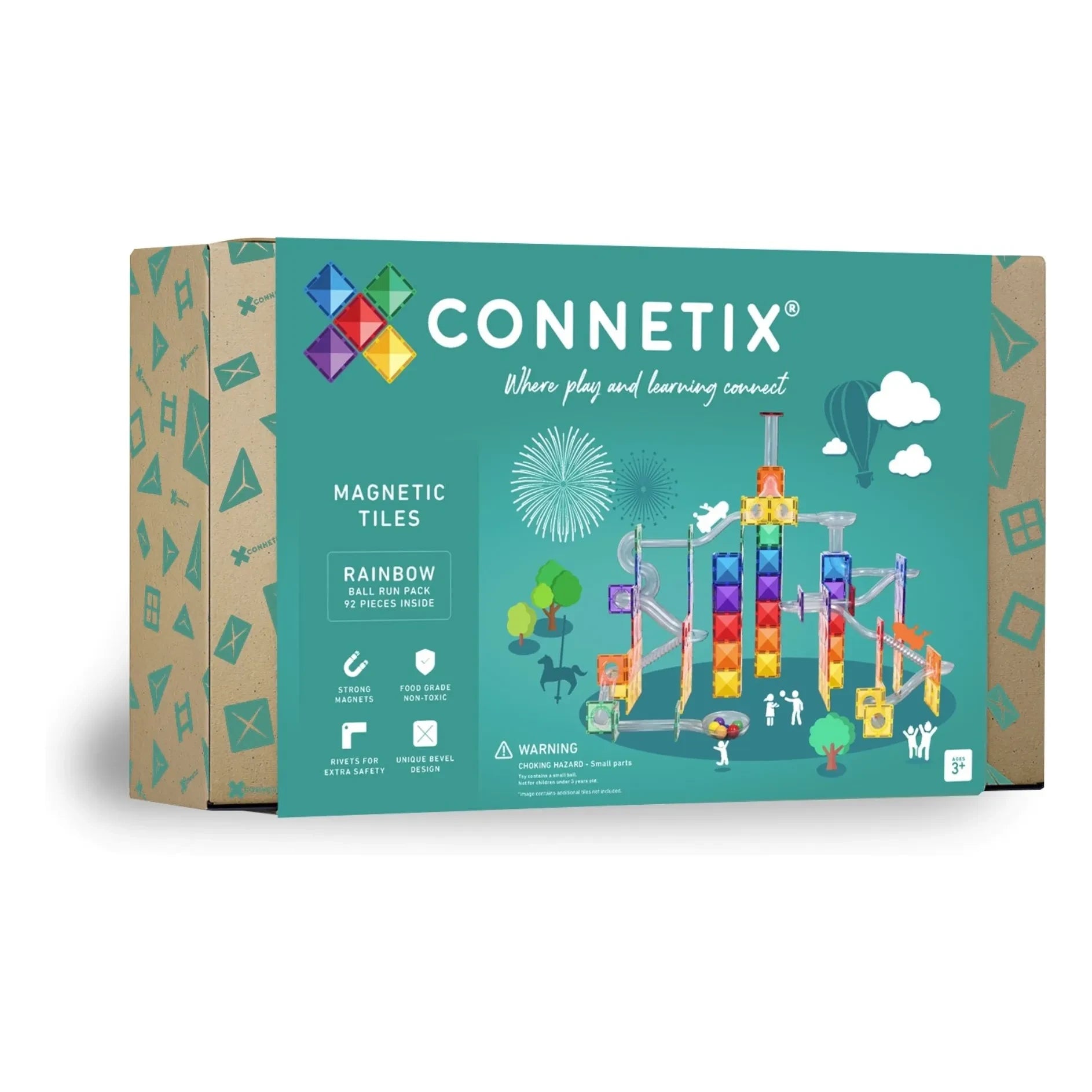 Connetix - Ball Run pack - 92 pieces | Rainbow