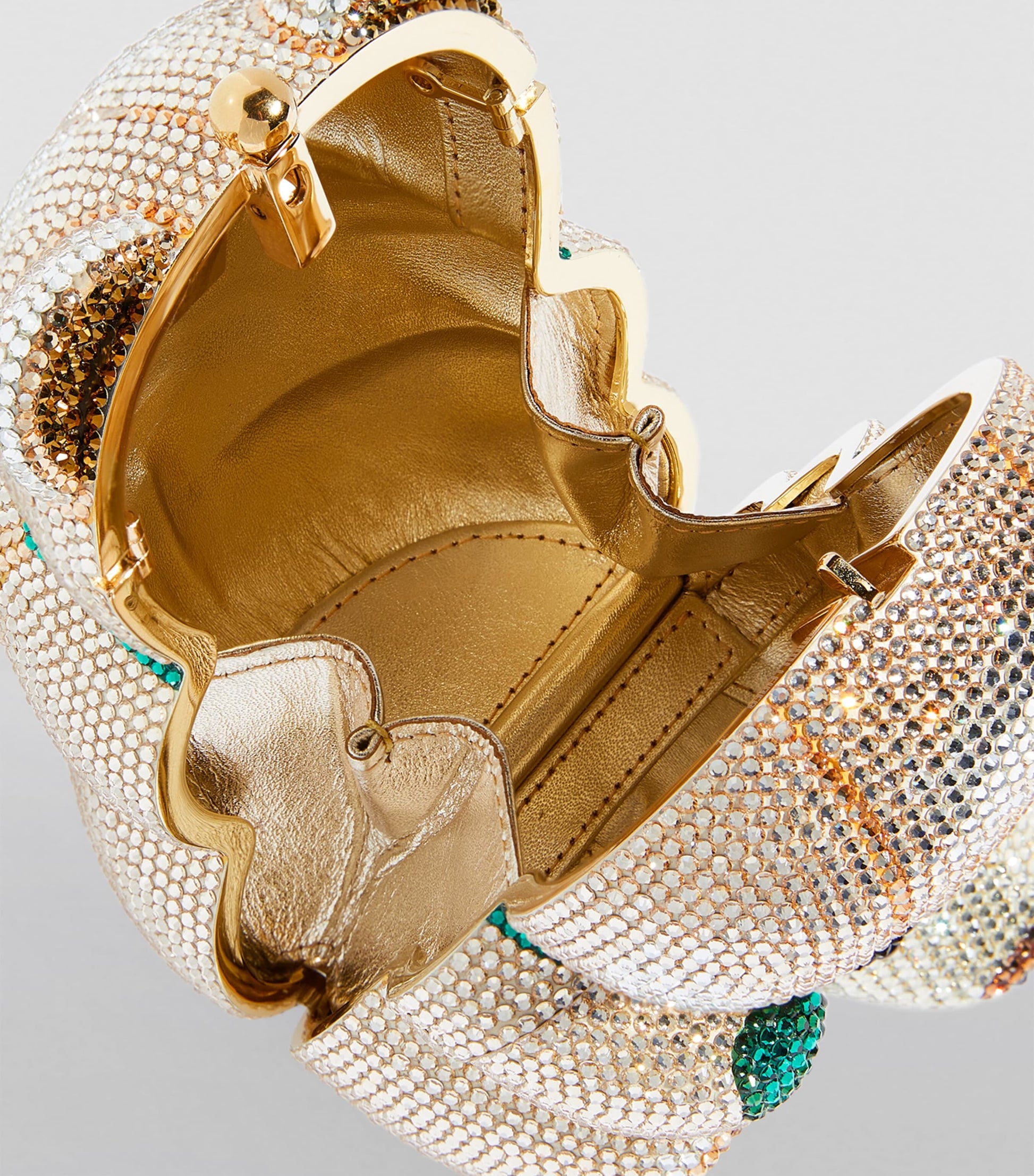 Embellished Harrods Bear Clutch Bag CHAMPAGNE PROSECCO