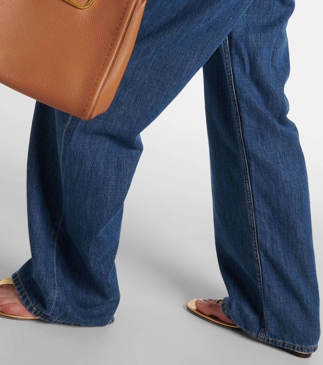 Valentino - High-rise wide-leg jeans