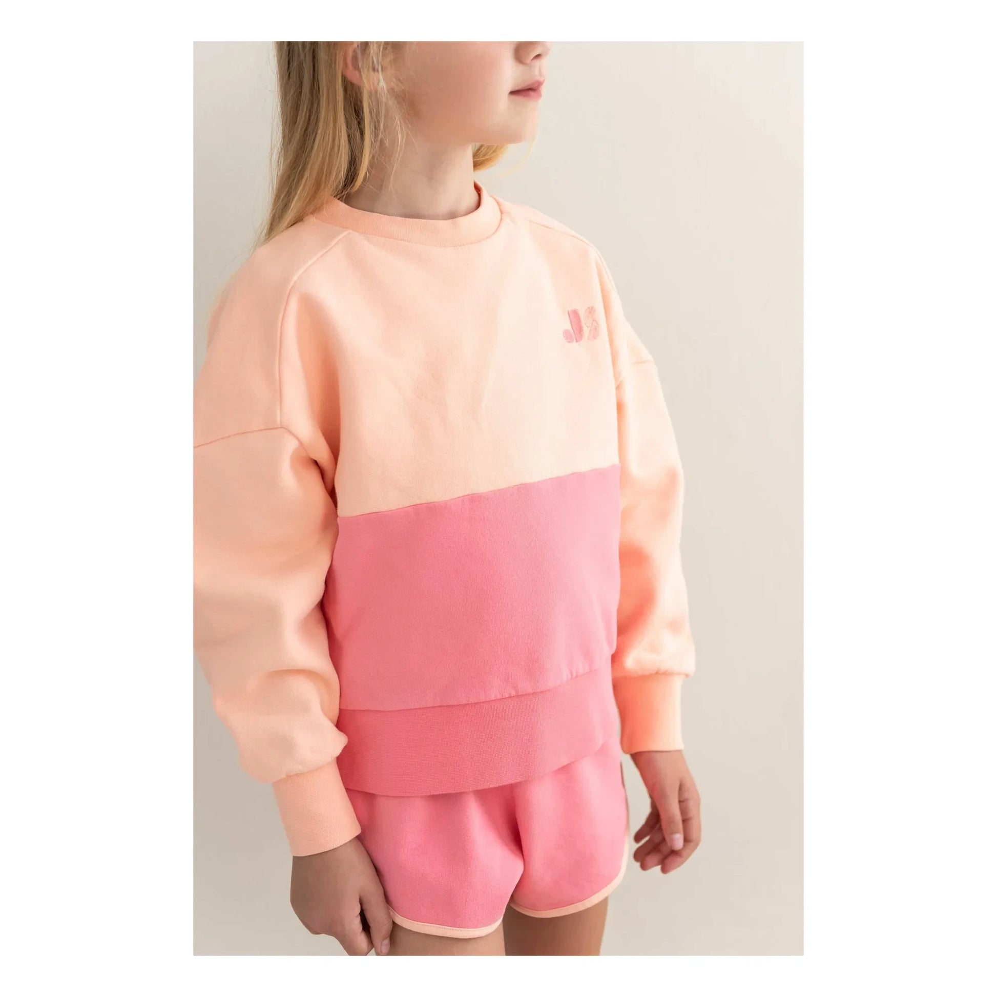 Jenest - Color Block organic cotton sweatshirt | Pink