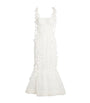 Zimmermann Ivory Linen-Silk Petal Midi Dress