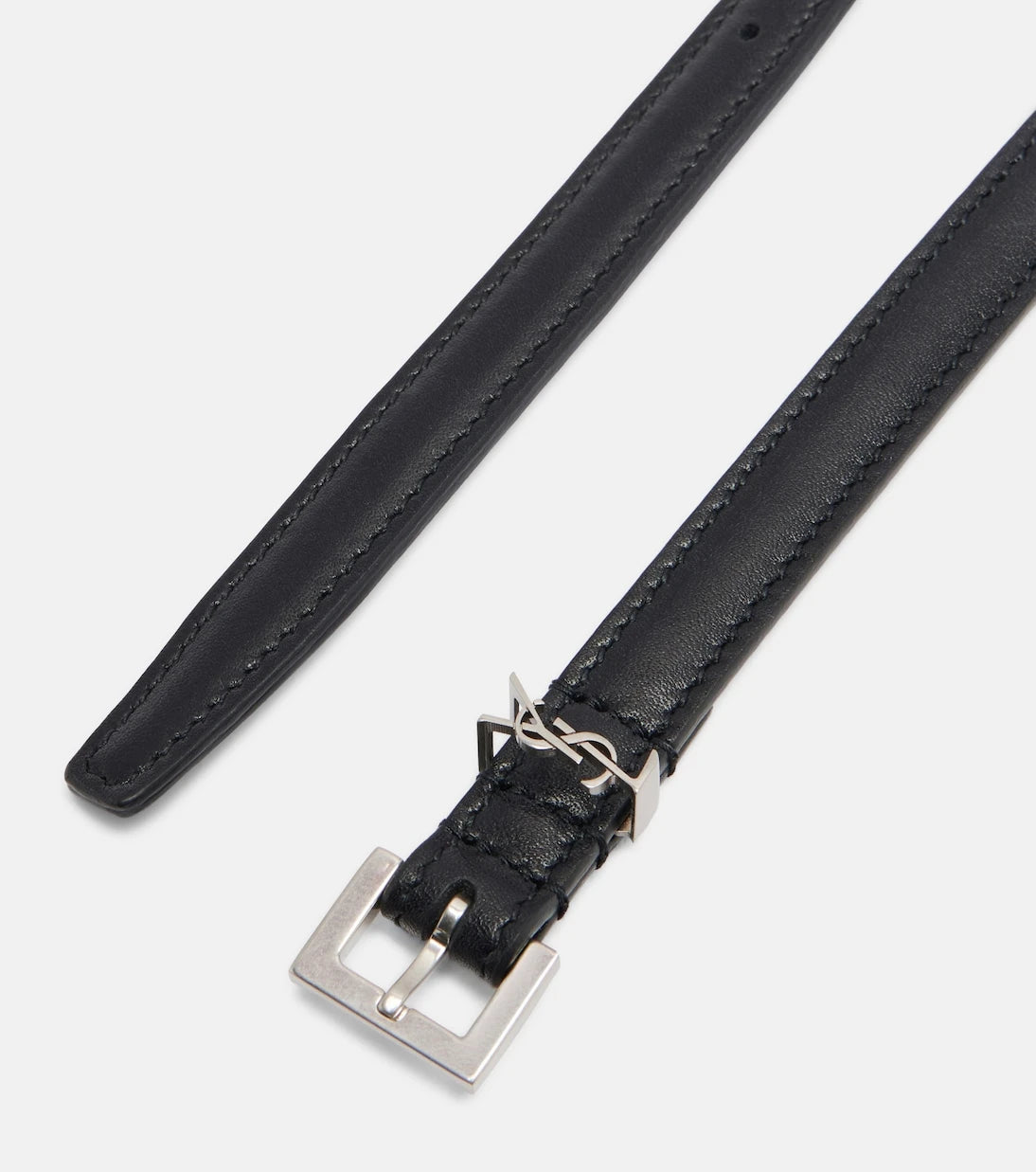 Saint Laurent - Cassandre leather belt