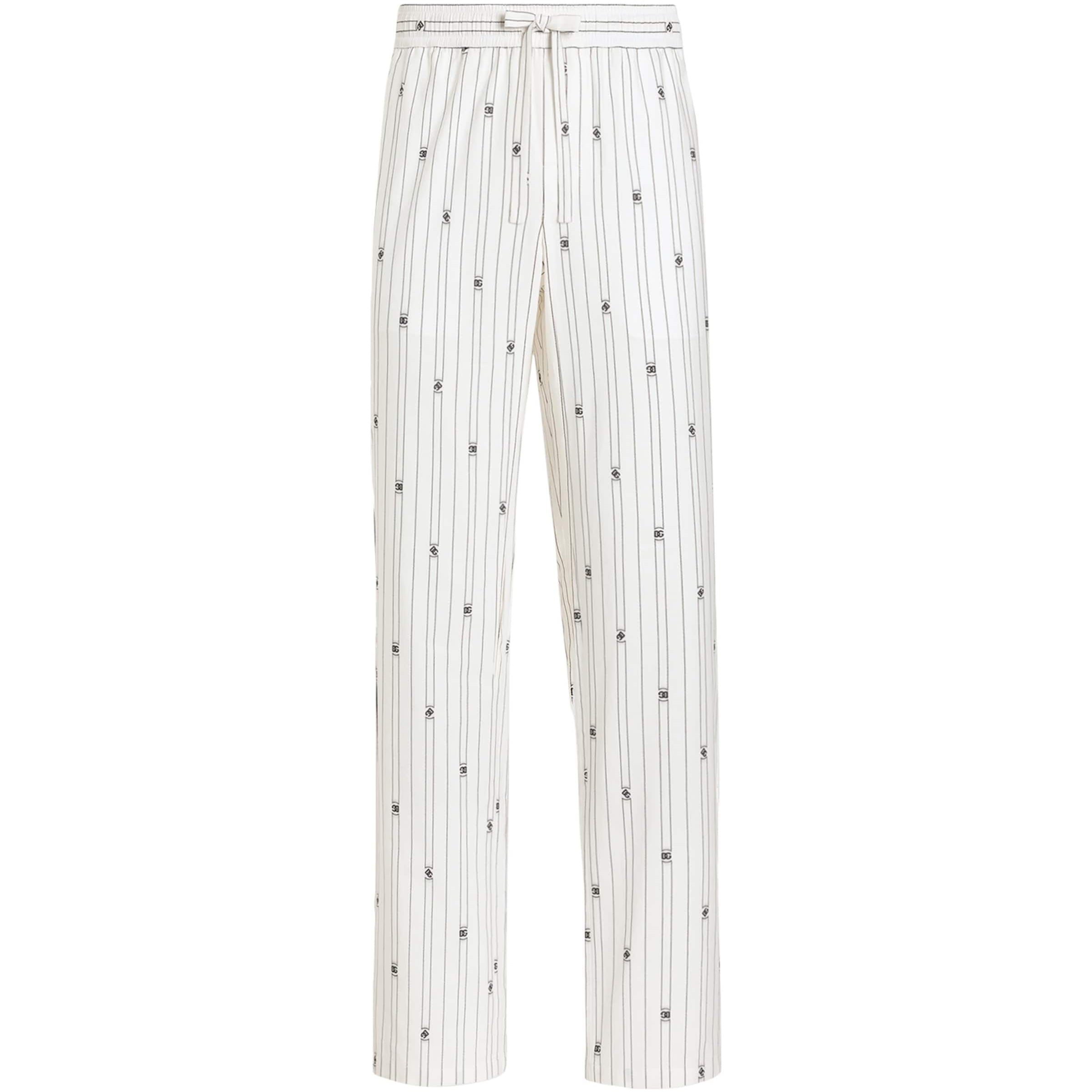 Dolce & Gabbana Cotton-Blend Logo Trousers