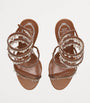 René Caovilla Brown Embellished Chandelier Sandals 105