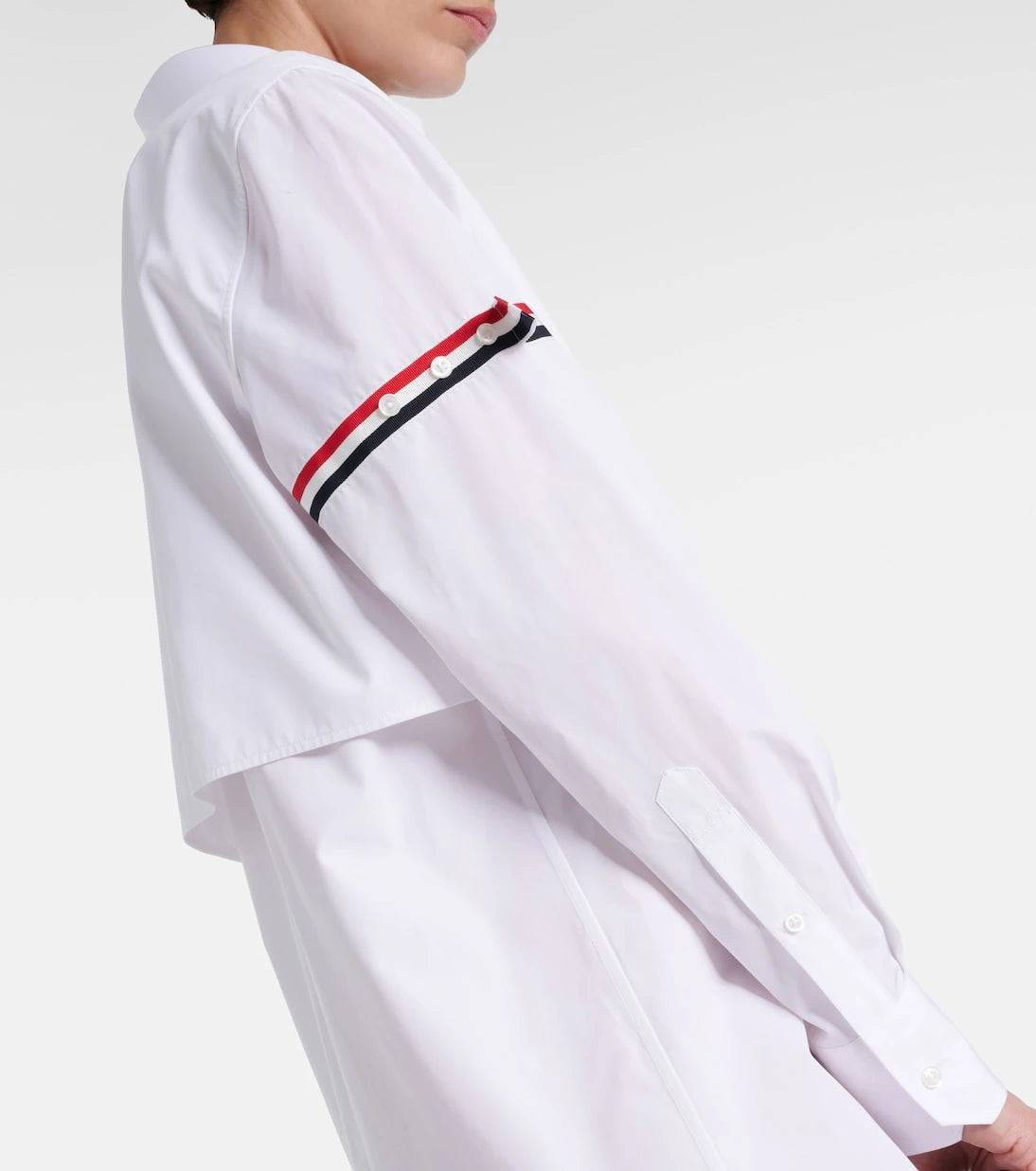 Thom Browne - RWB Stripe cotton shirt dress