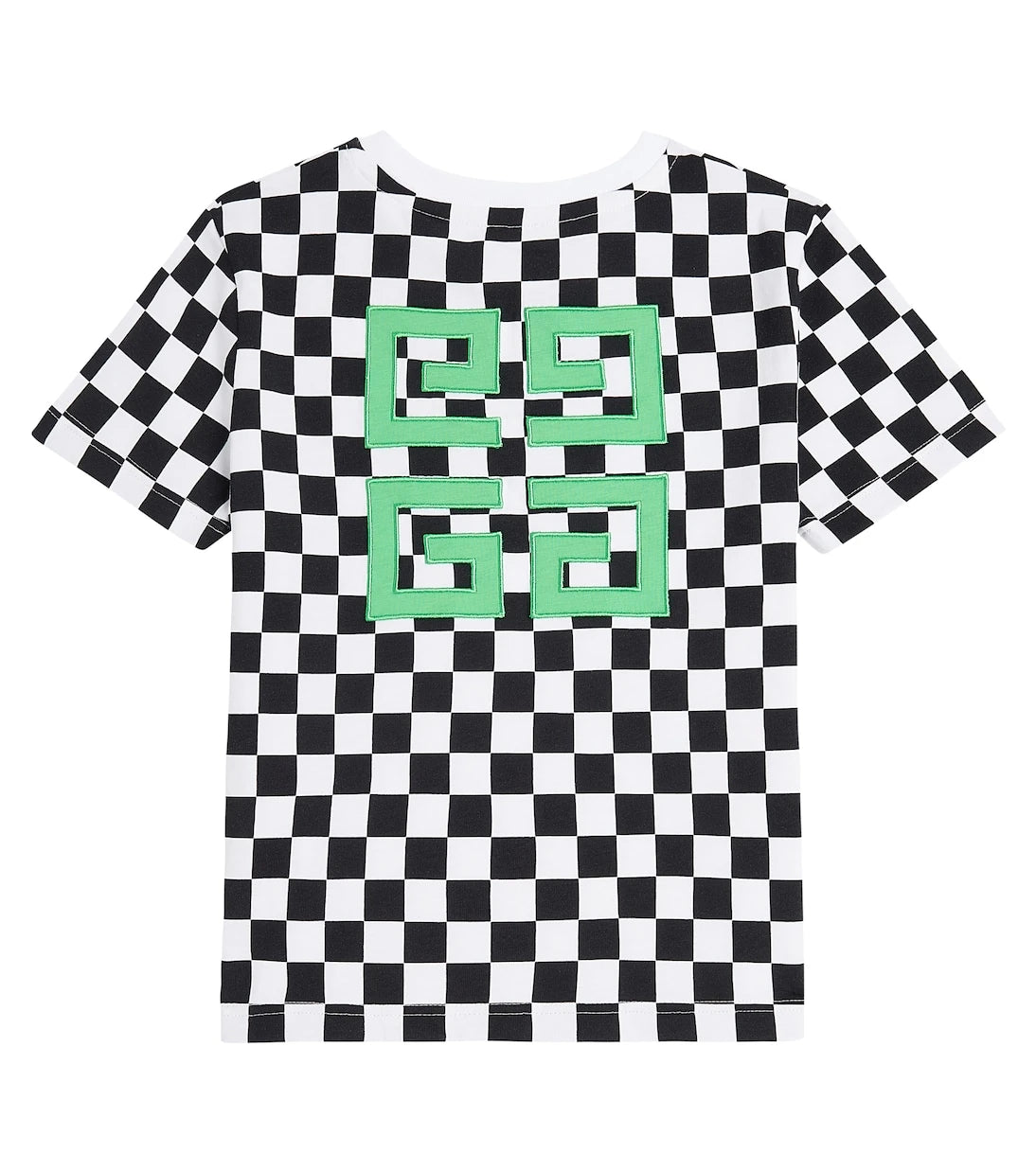 Givenchy Kids - تيشيرت جيرسيه قطن كاروهات بالشعار