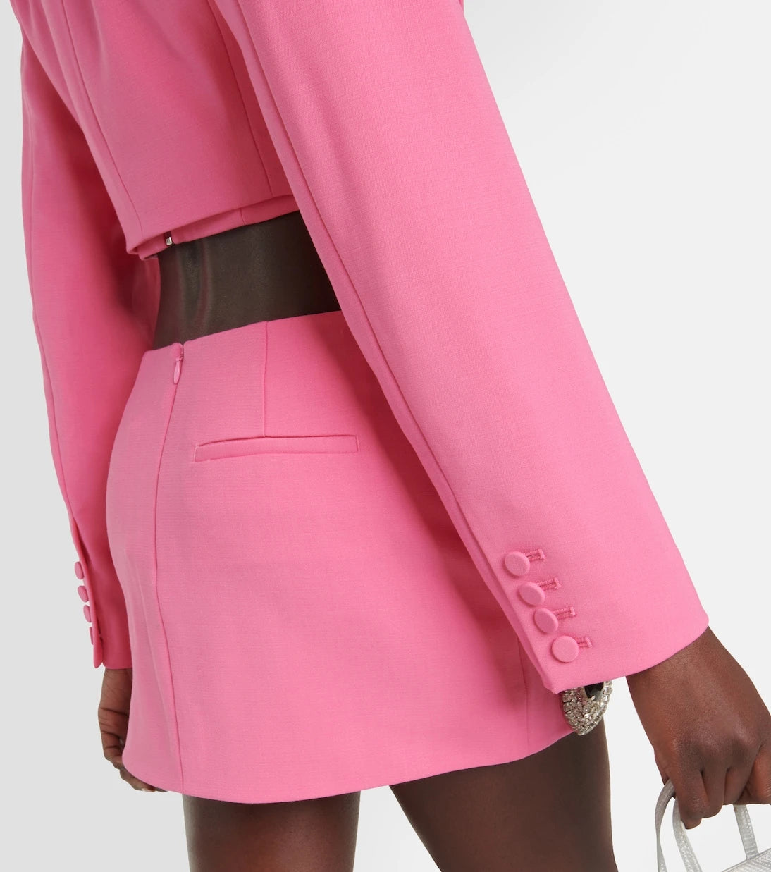 Area - Embellished cropped wool blazer