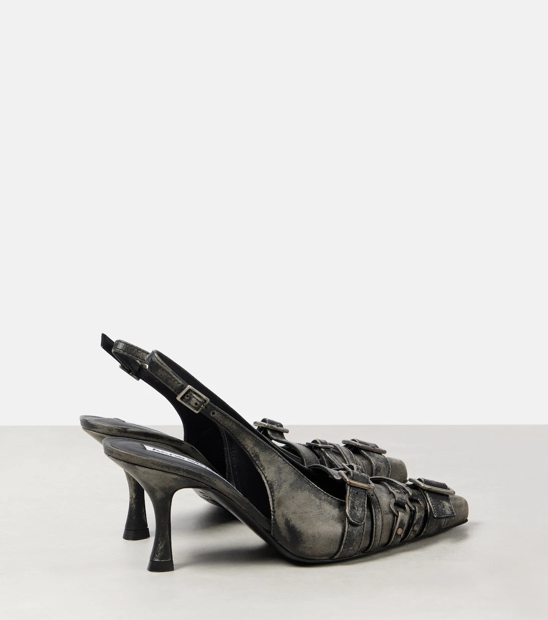 Acne Studios - Buckle-detail leather slingback pumps