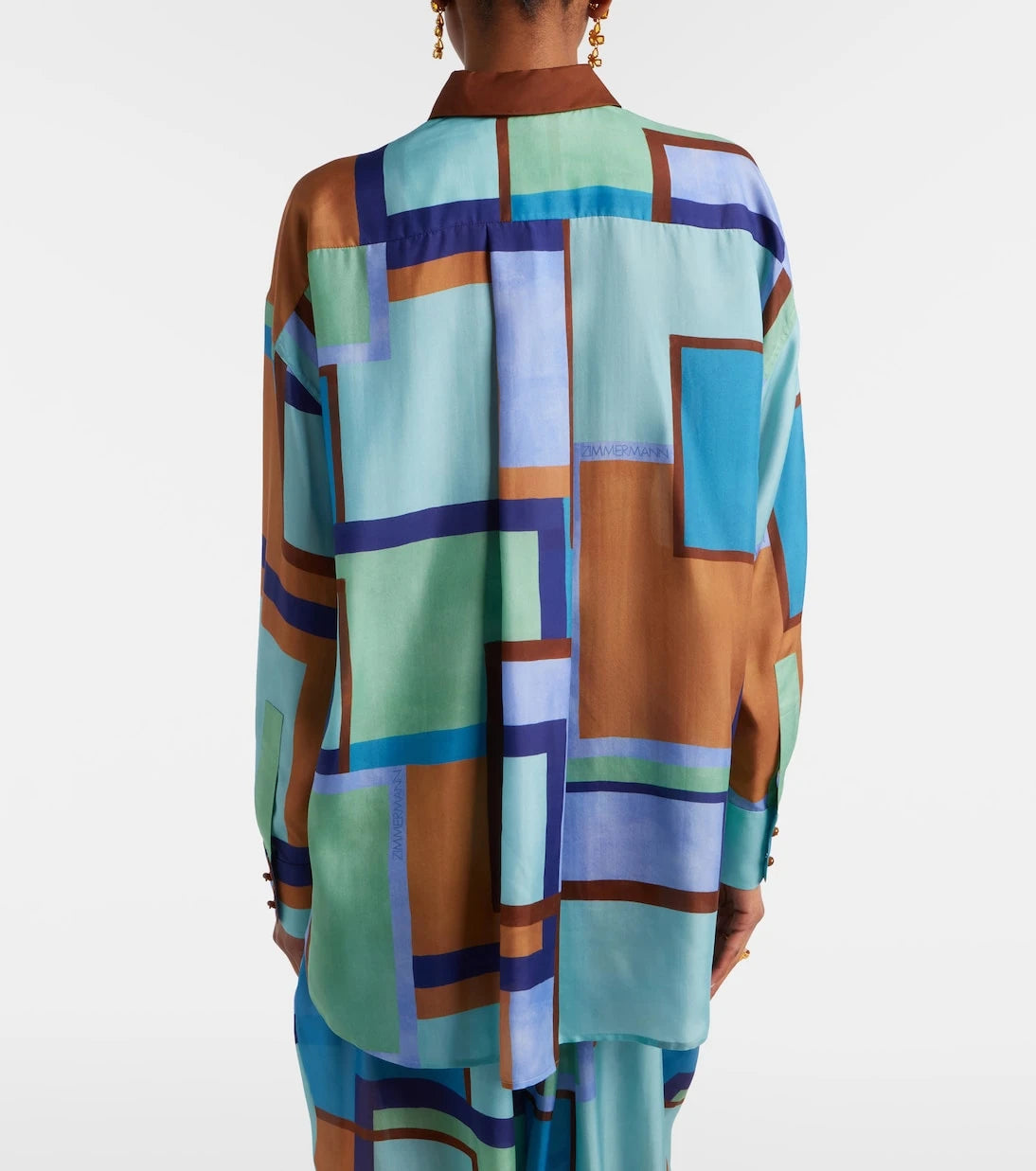 Zimmermann - Como printed silk satin shirt