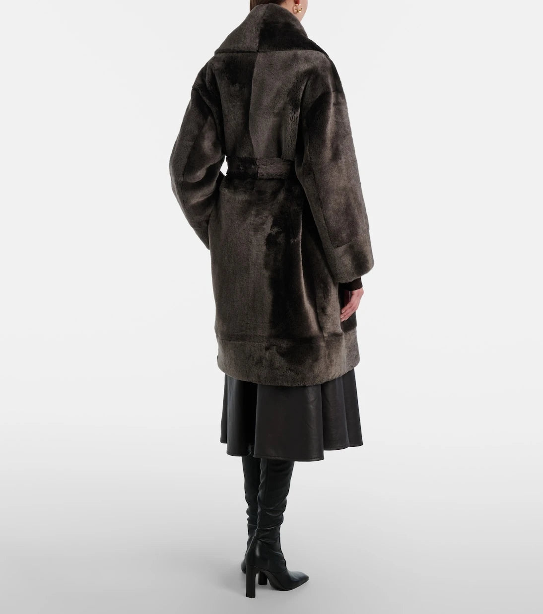 Nour Hammour - Juno shearling wrap coat