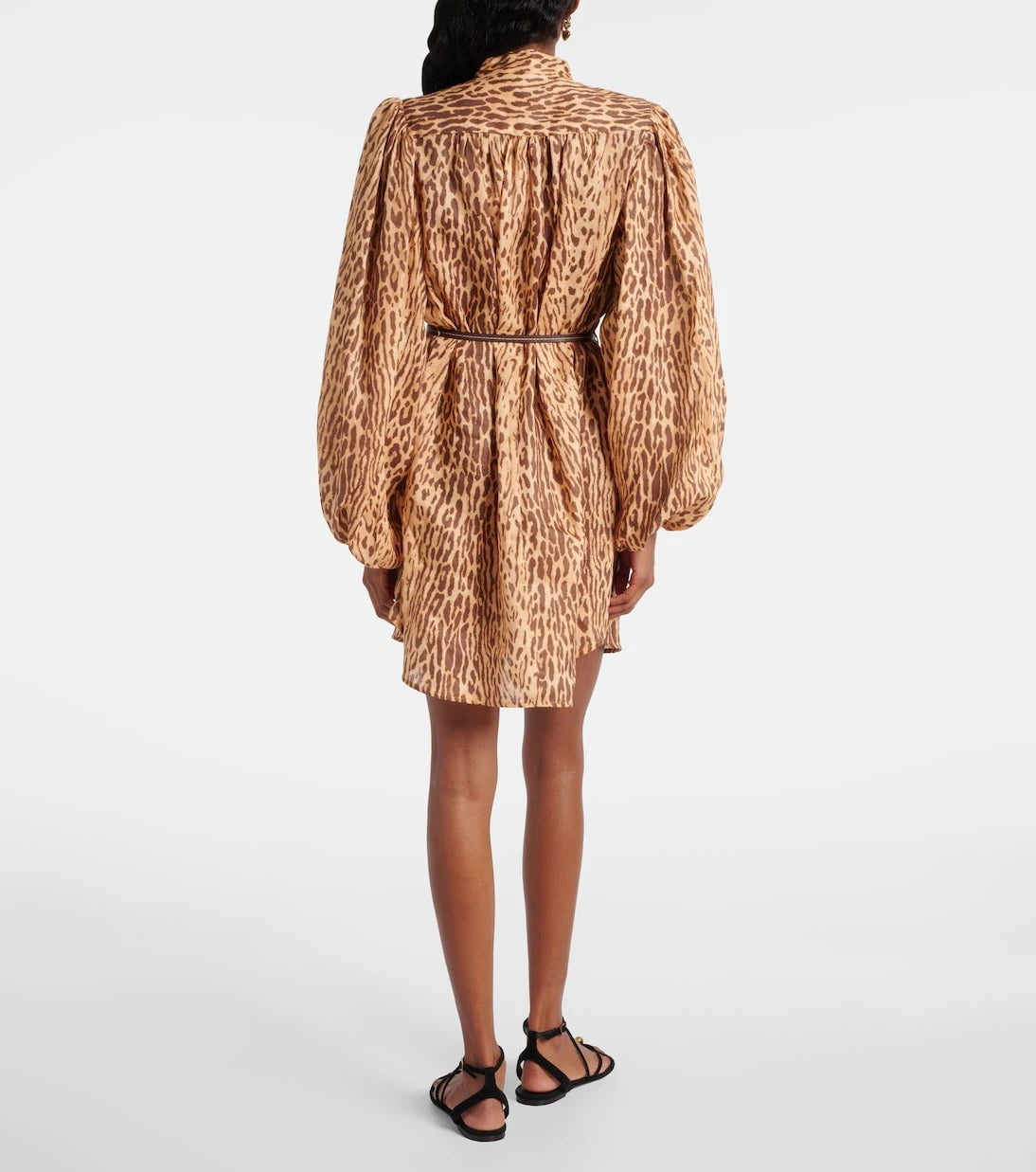Zimmermann - Cascadian leopar desenli keten tunik