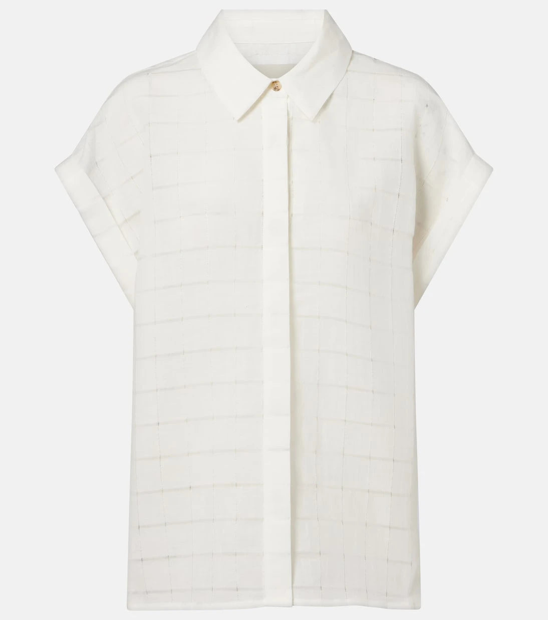 Asceno - Andra linen and cotton checked shirt
