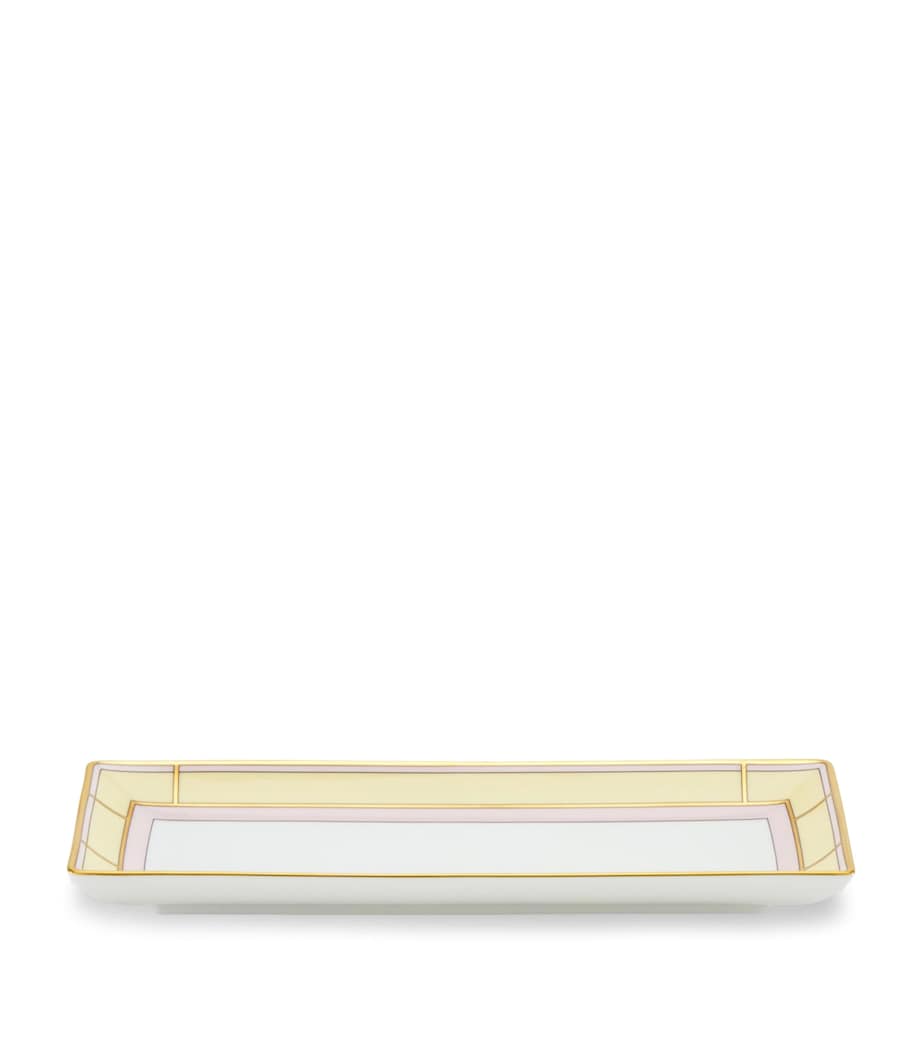 GINORI 1735 Porcelain Colonna Diva Rectangular Change Tray (28cm)