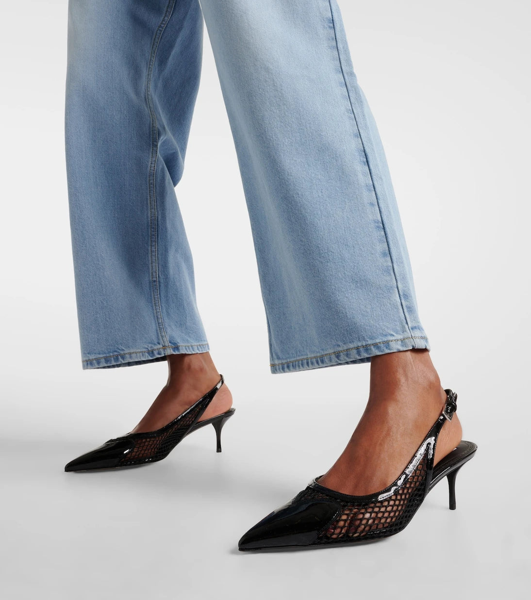 Alaïa - Patent leather slingback pumps
