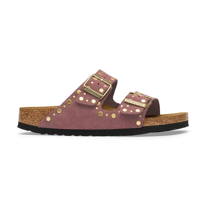Birkenstock Kadın Süet Terlik Arizona Rivets Suede Leather