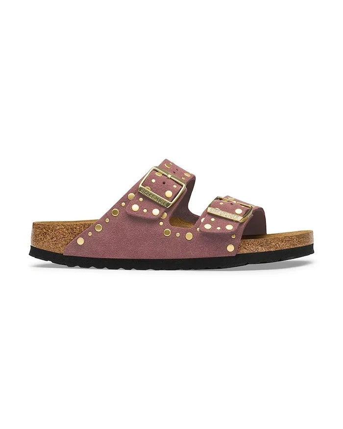 Birkenstock Kadın Süet Terlik Arizona Rivets Suede Leather