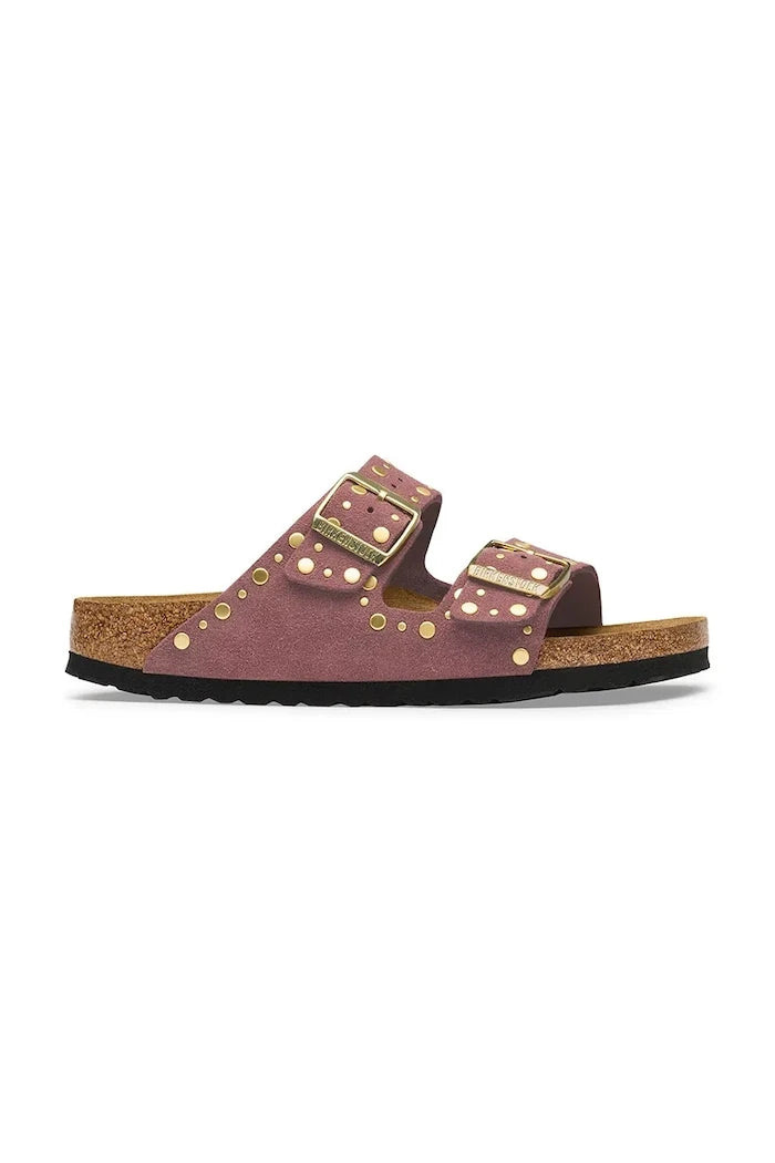 Birkenstock Kadın Süet Terlik Arizona Rivets Suede Leather