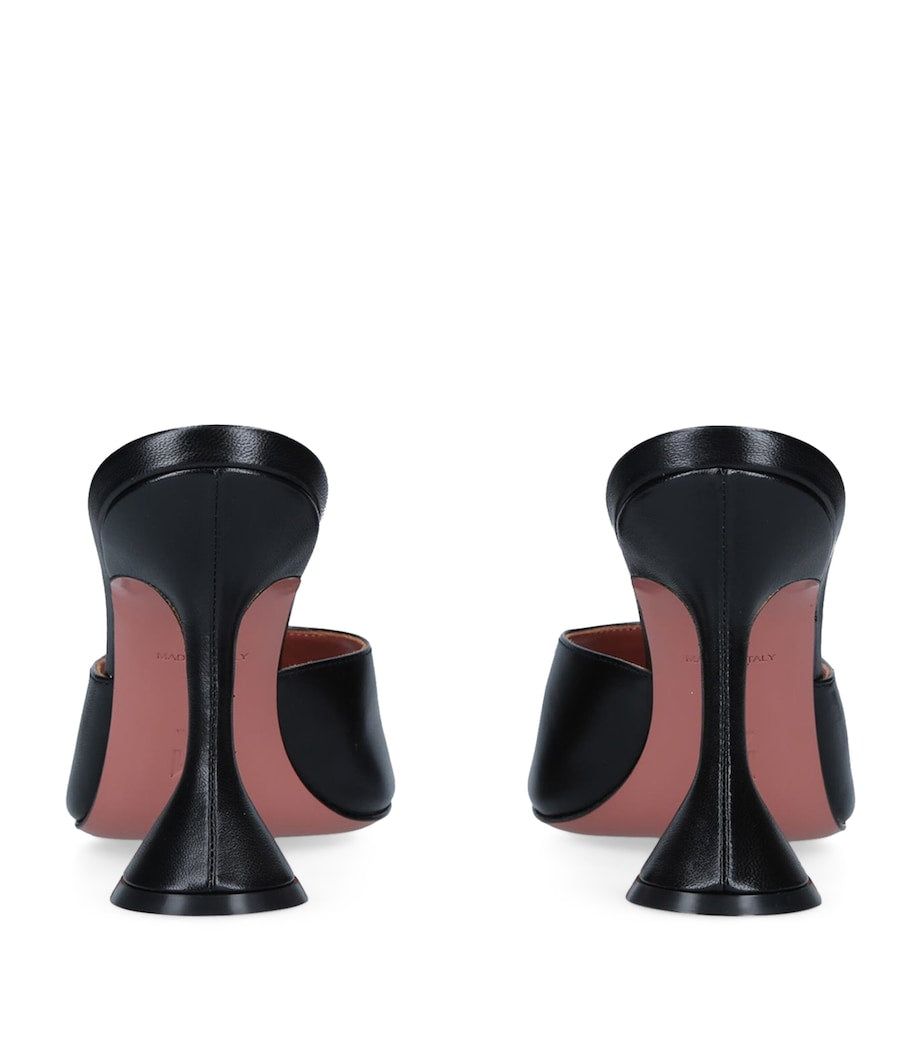 Black Leather Lupita Mules 95