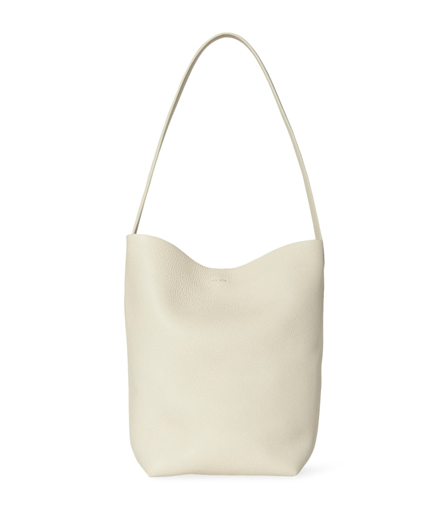 The Row White Small Park Leather Tote Bag