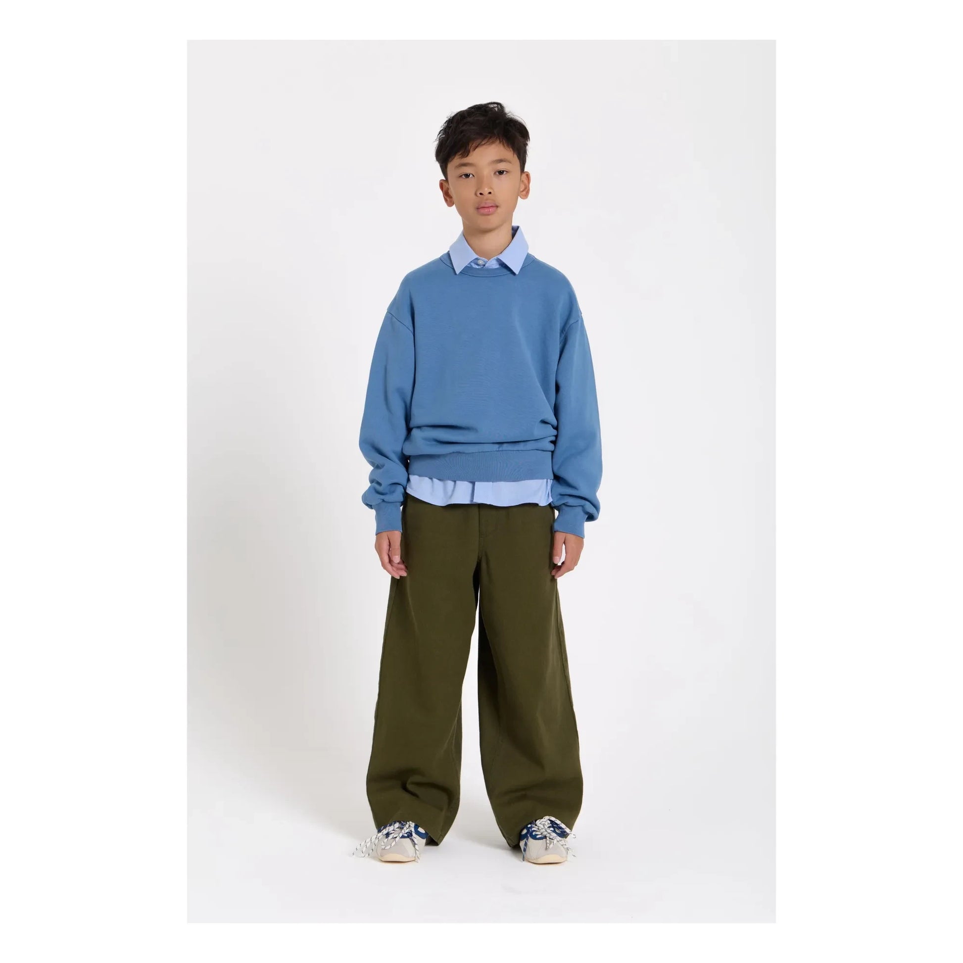 Smallable Kid - Burt Twill Wide Leg Pants | Khaki
