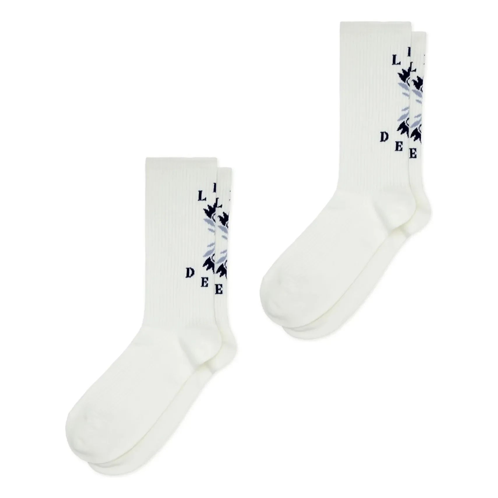 Les Deux - Flower Logo Socks 2-Pack | White