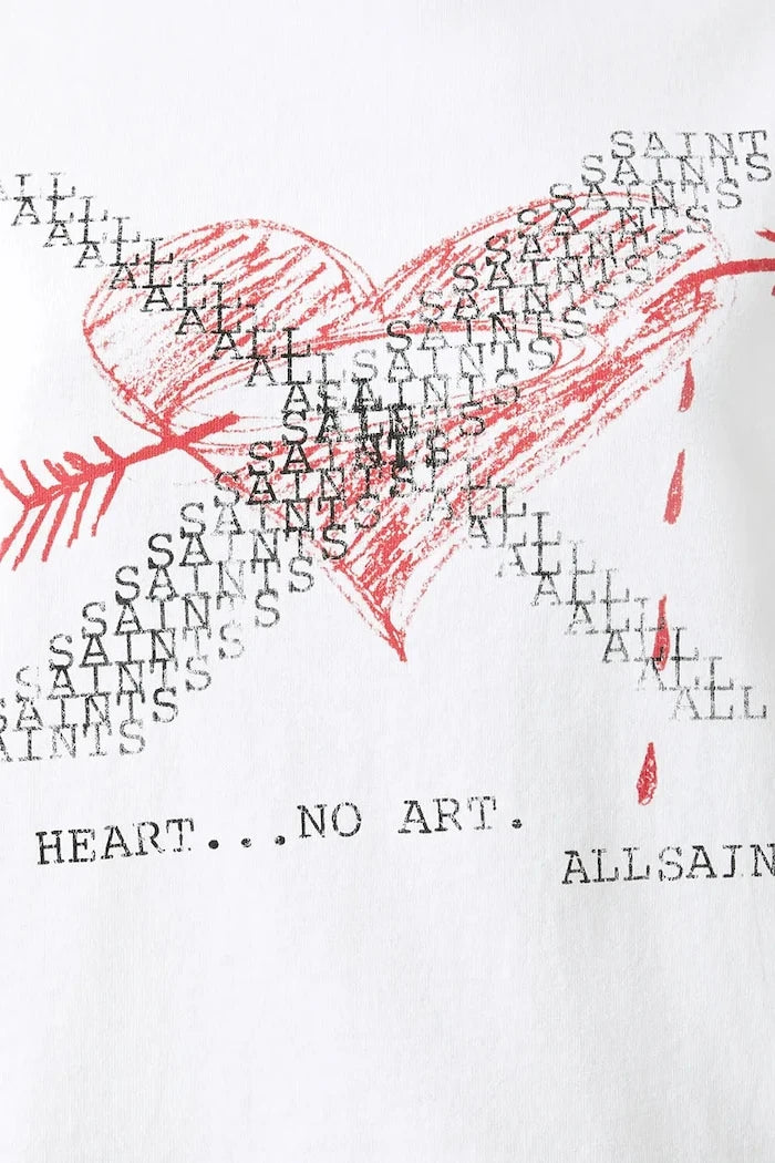 Памучна тениска AllSaints HEARTACHE