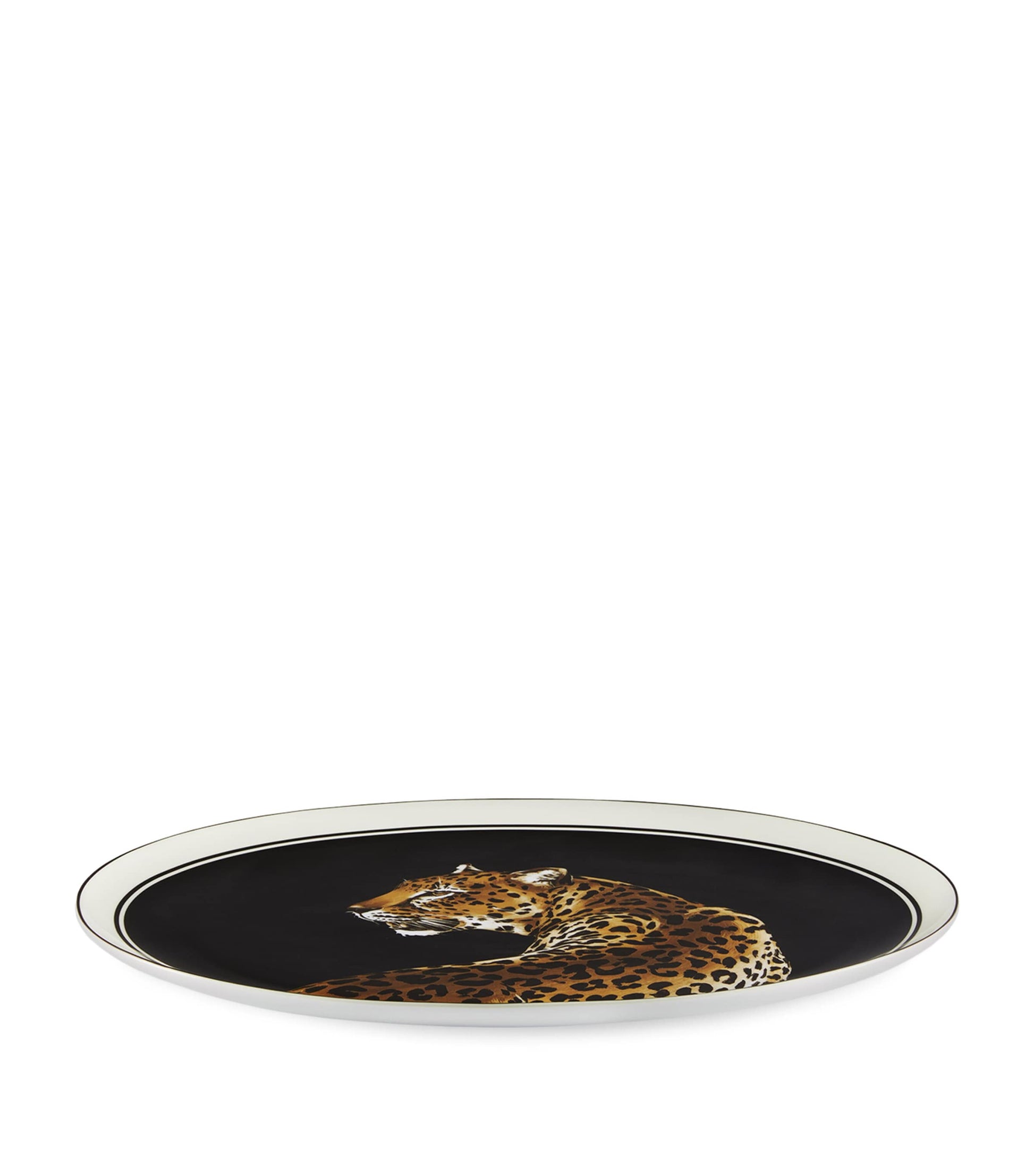Dolce & Gabbana Casa Porcelain Leopard Oval Serving Plate (45.5cm)