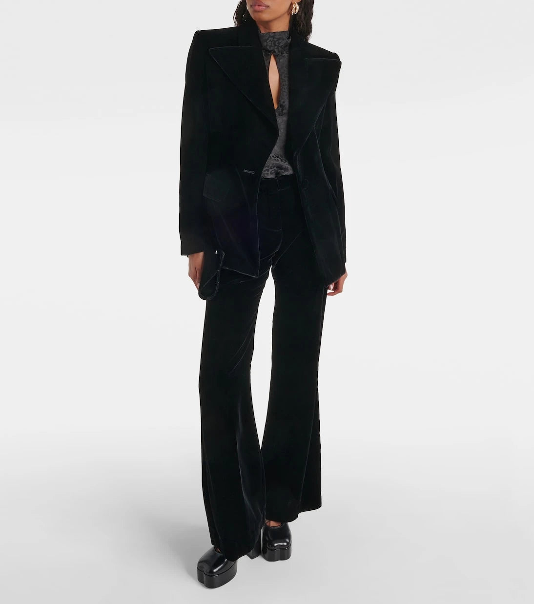 Nina Ricci - Velvet bootcut pants