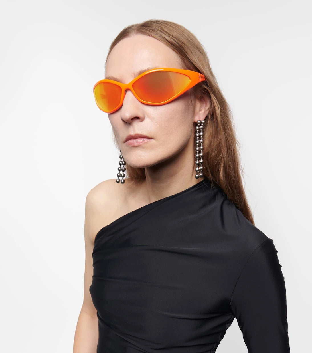 Balenciaga - نظارة شمسية بيضاوية من التسعينيات