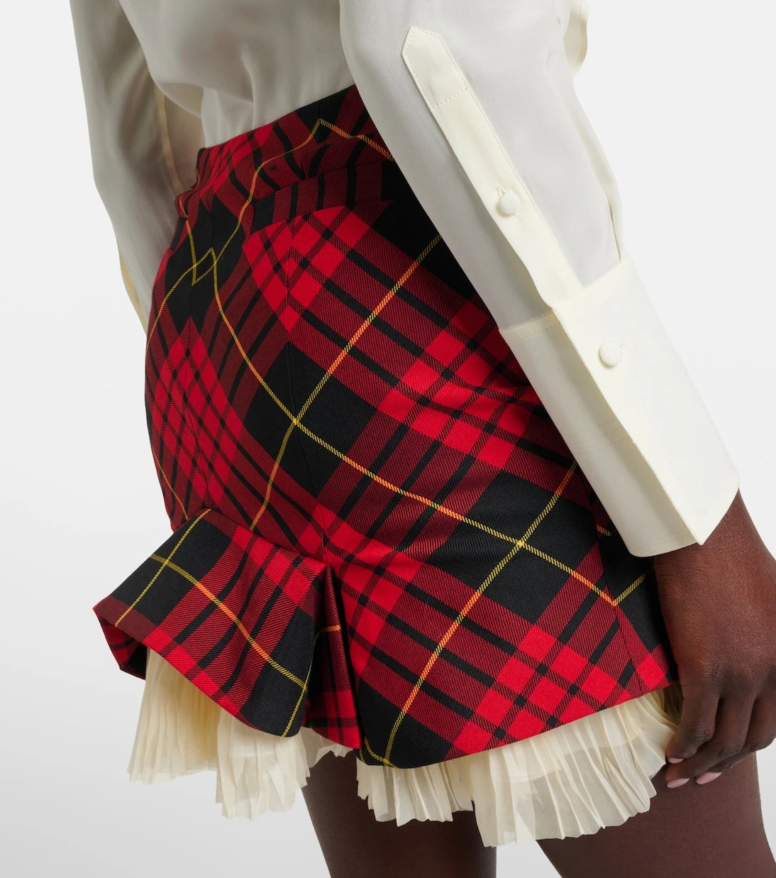 McQueen - MacQueen Tartan ruffled miniskirt