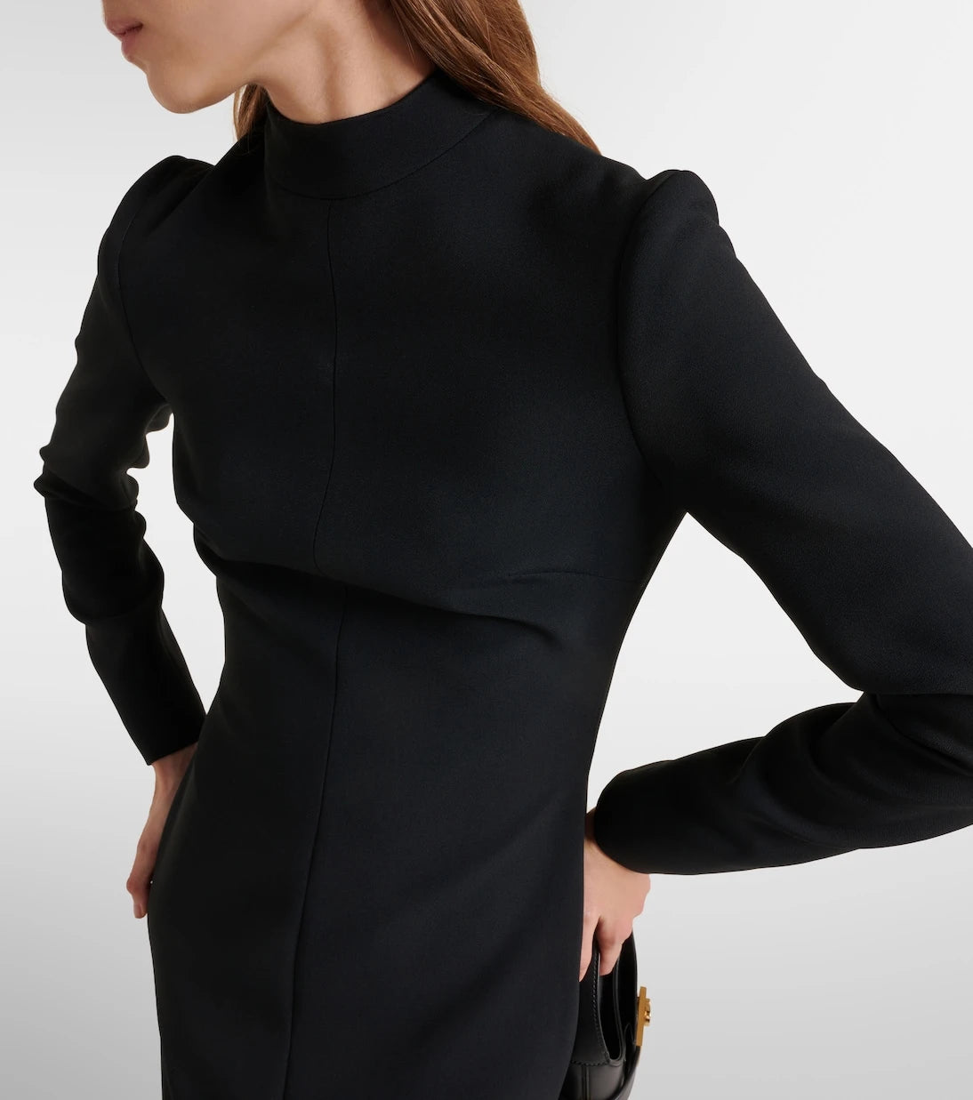 David Koma - Feather-trimmed cady midi dress