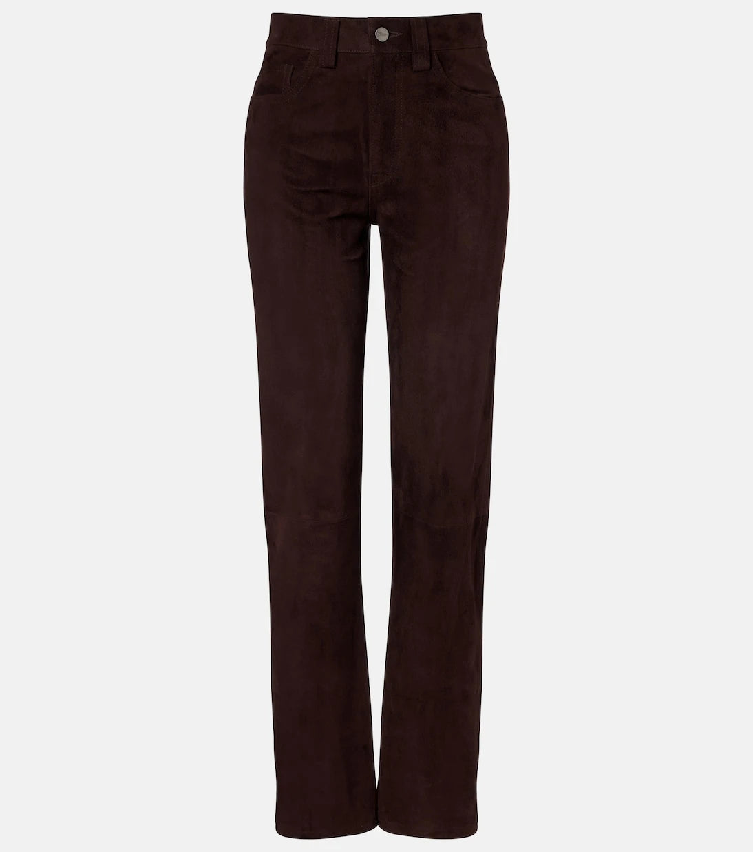 Khaite - Callum high-rise suede straight pants