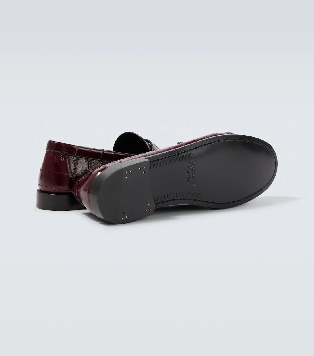 Saint Laurent - Le Loafer eel leather penny loafers