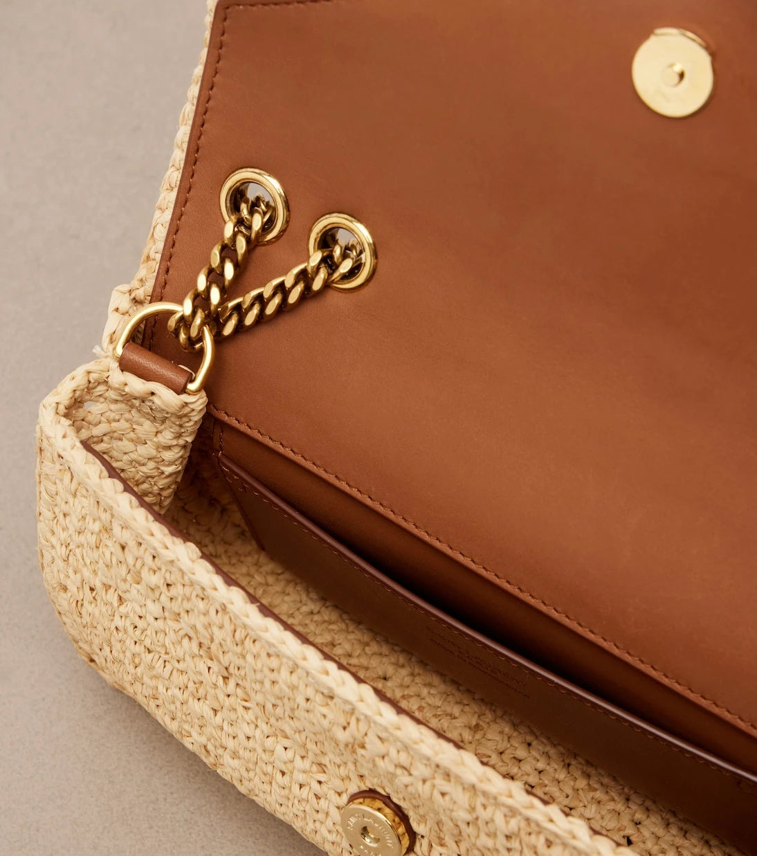 Saint Laurent - Loulou Mini raffia shoulder bag