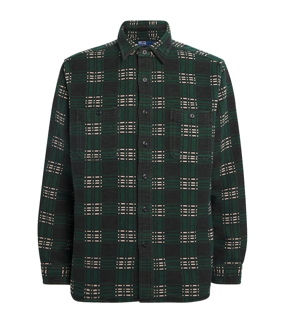 Cotton Check Flannel Overshirt