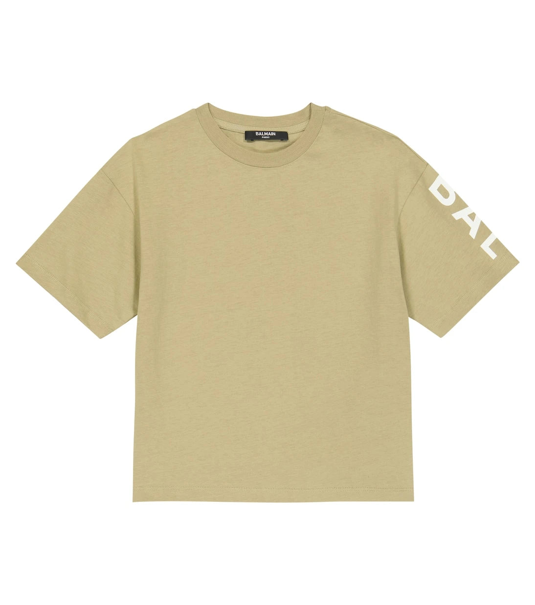 Balmain Kids - تي شيرت جيرسيه قطني بالشعار