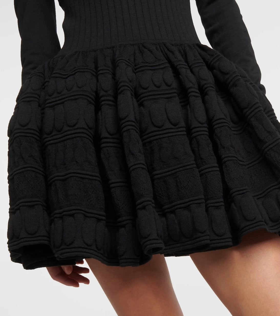 Alaïa - Crinoline wool-blend minidress