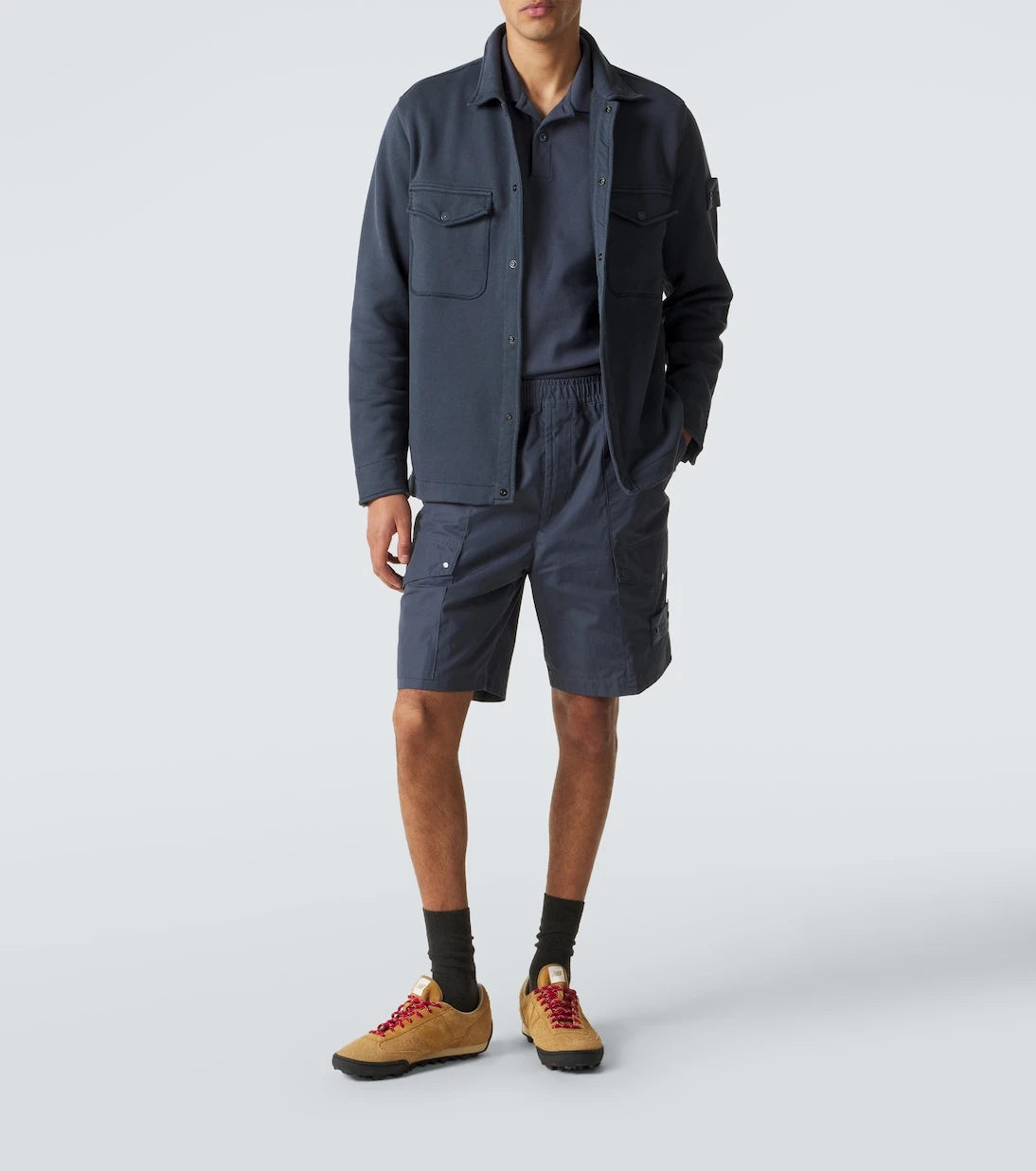 Stone Island - قميص من القطن والصوف