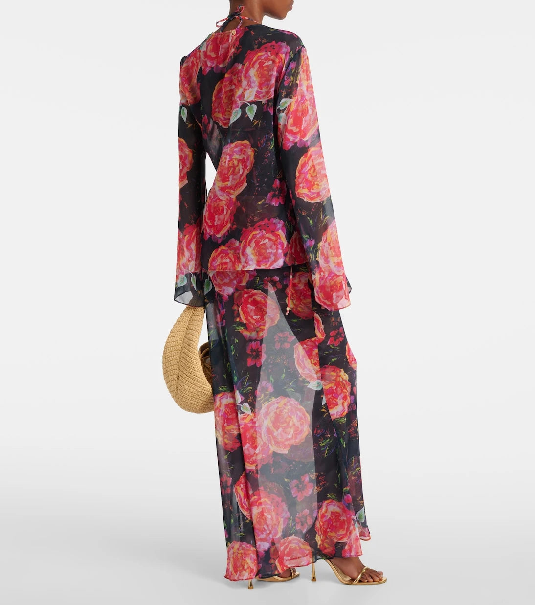 Bananhot - Vanessa floral chiffon beach cover-up