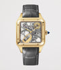 Cartier Large Yellow Gold Santos-Dumont Skeleton Watch 43.5mm