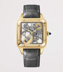 Large Yellow Gold Santos-Dumont Skeleton Watch 43.5mm
