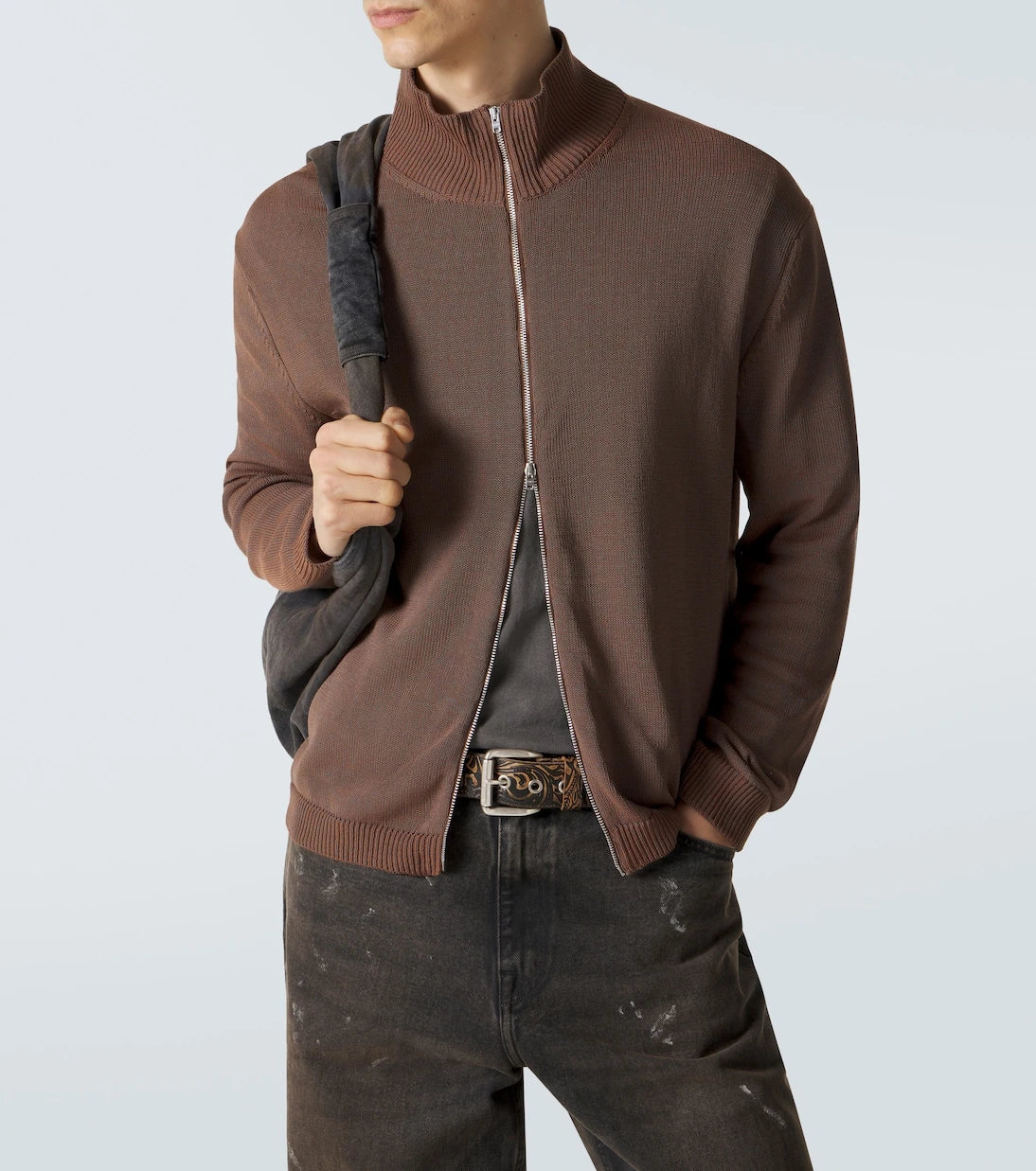 Our Legacy - Float cotton-blend zip-up cardigan