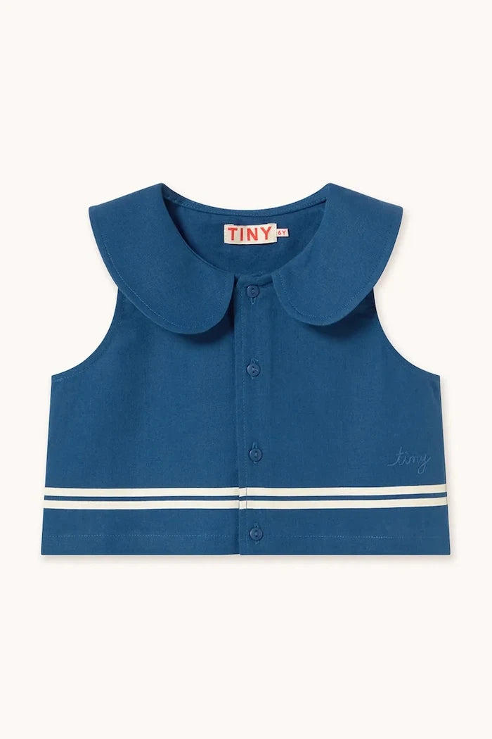 Детска риза с лен Tinycottons STRIPES CROPPED SHIRT