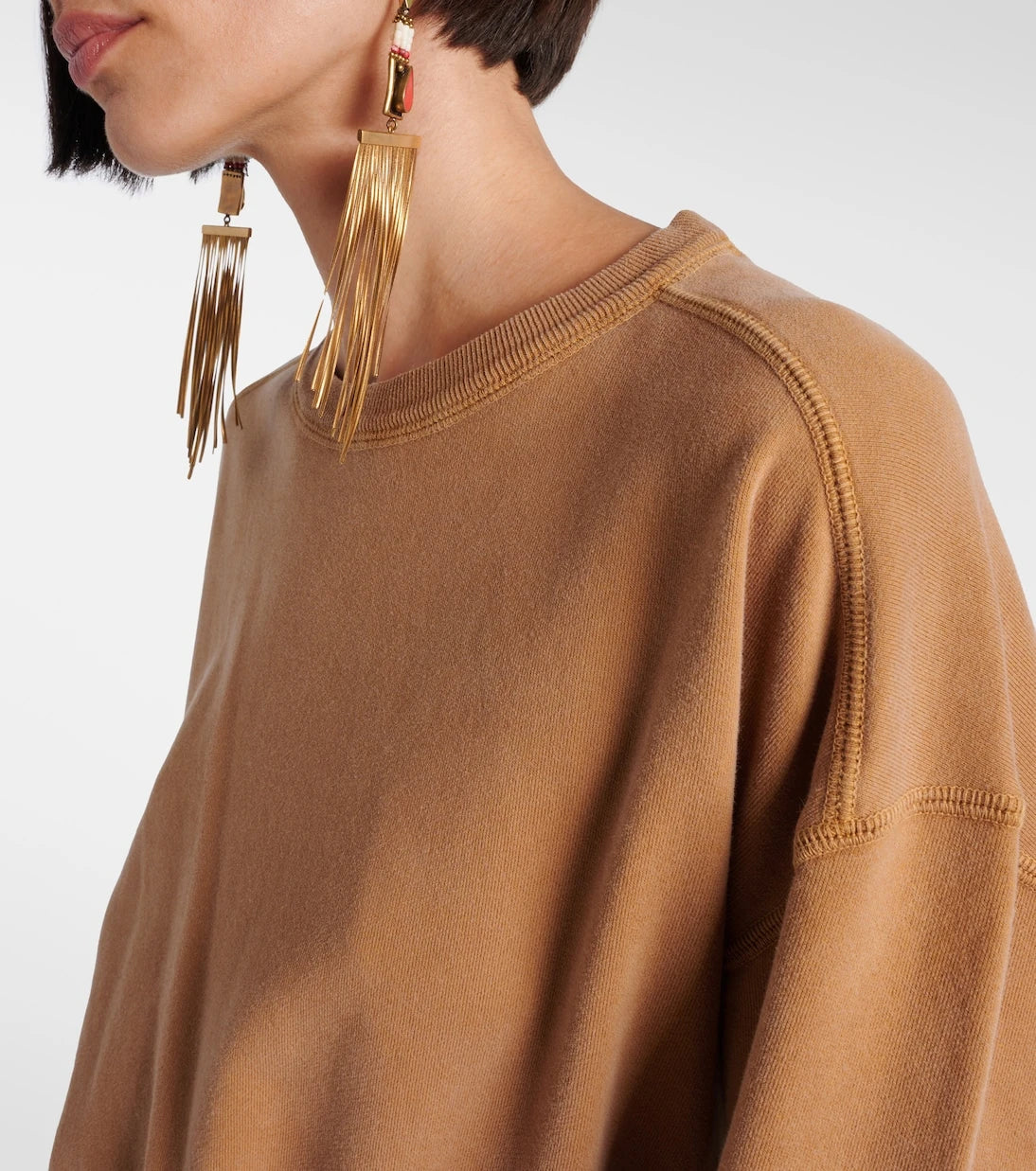 Marant Etoile - Pipper gathered cotton sweatshirt dress