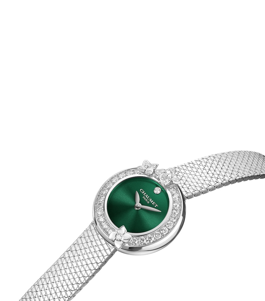 Stainless Steel and Diamond Hortensia Watch 22.4mm