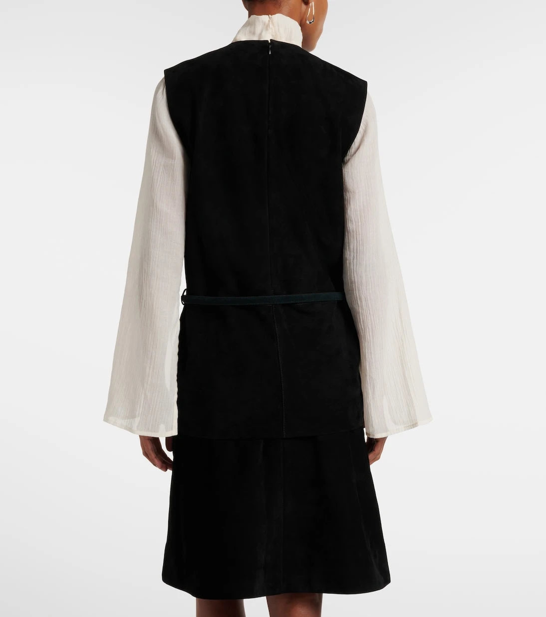 Toteme - Belted suede minidress